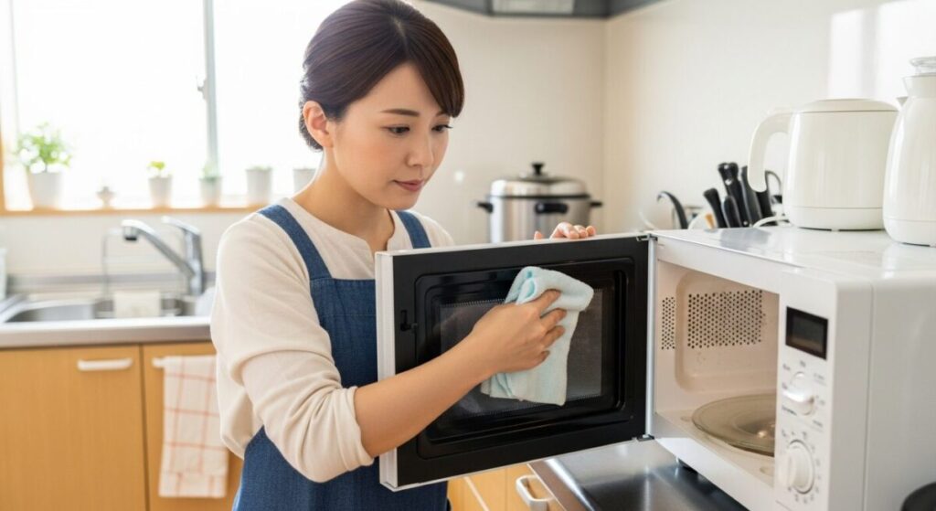 電子レンジをピカピカにお掃除!汚れに合わせた洗剤の選び方と使い方