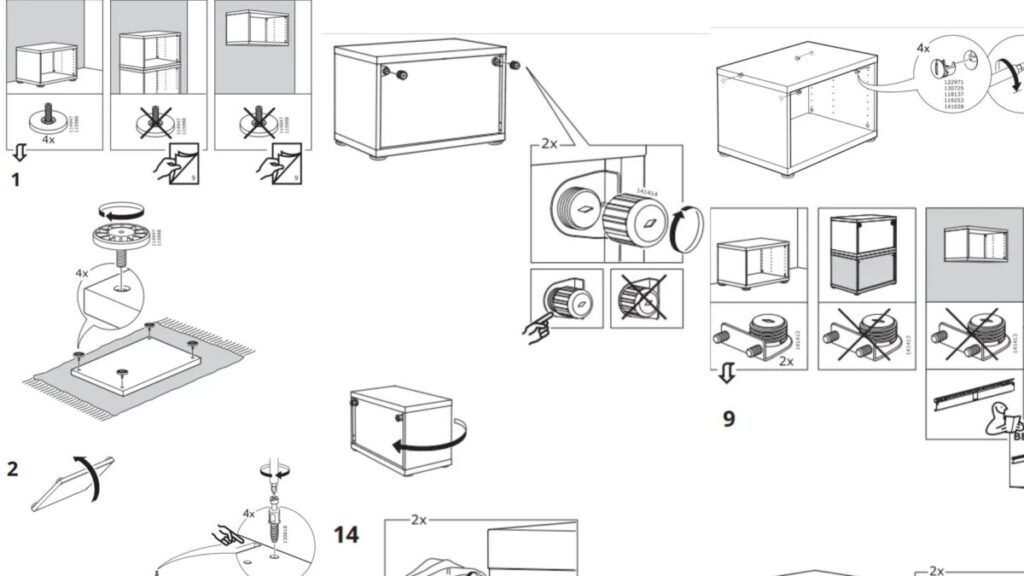 イケア 家具 組立て説明書