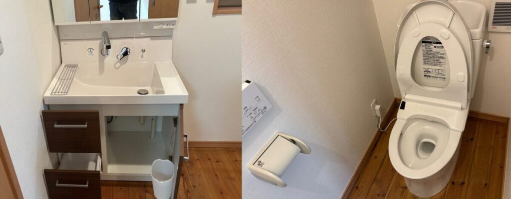 トイレと洗面台クリーニング