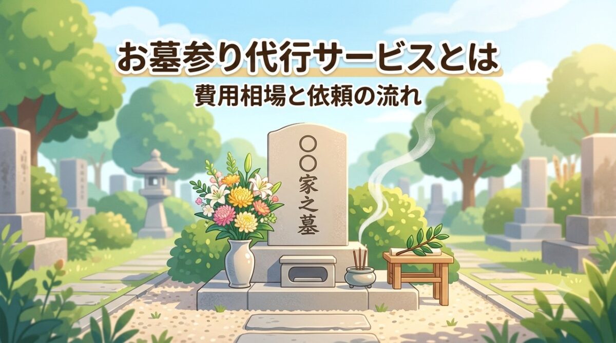明るい日差しの中、きれいに手入れされた墓石と生花が供えられた穏やかな墓地の風景