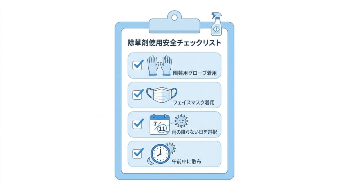 除草剤散布時の安全対策チェックリスト