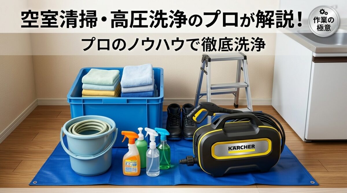 空室清掃・高圧洗浄のプロが解説！プロのノウハウで徹底洗浄する道具一式